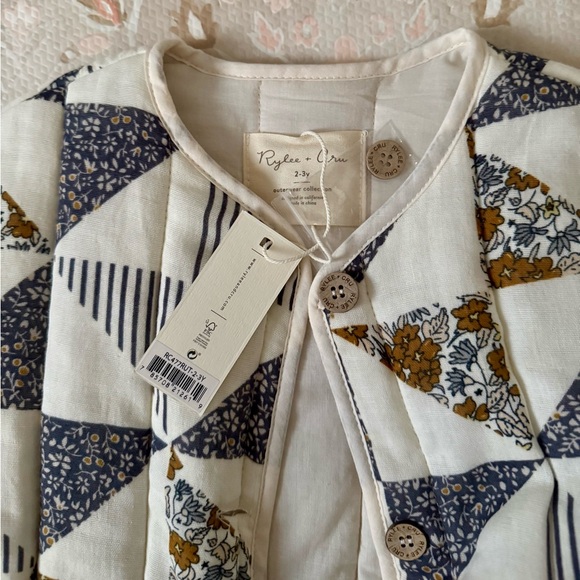 Rylee & Cru quilted longline patchwork kids jacket size 2-3Y - Picture 6 of 7